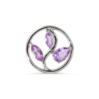 Pendentif Arbre de Vie Argent et Améthyste