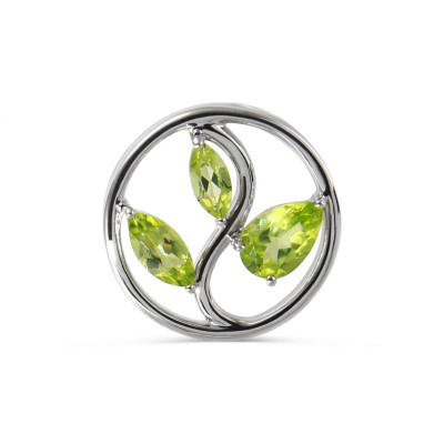 Pendentif Arbre de Vie Argent et Péridot
