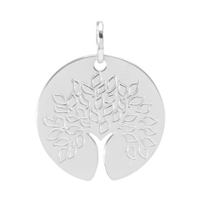 Pendentif Arbre de vie en Or Blanc 750