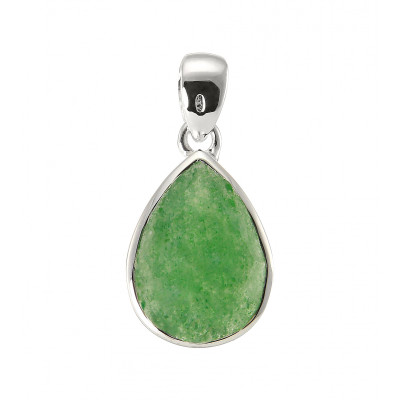 Pendentif Argent 925  Aventurine Poire facettée 18x13mm