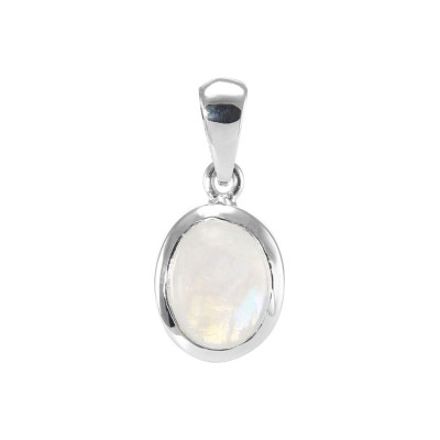 Pendentif Argent 925 Labradorite  Ovale 10x8mm