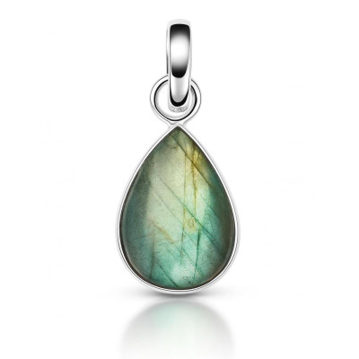 Pendentif Argent 925 Labradorite Poire 14x10mm