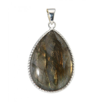 Pendentif Argent 925  Labradorite Poire  24x17mm
