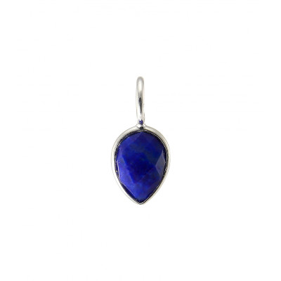 Pendentif Argent 925  Lapis lazuli Poire facetté 9x7mm