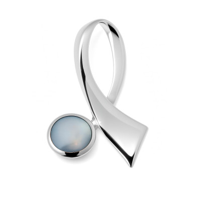 Pendentif Argent 925 Nacre bleue