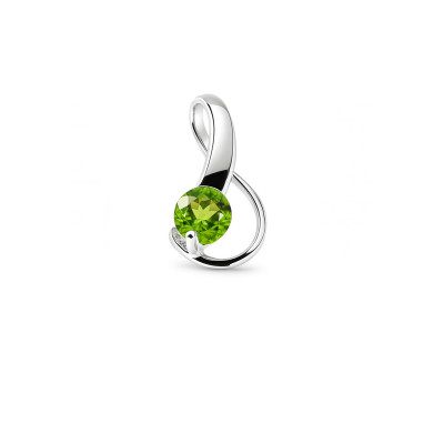 Pendentif Argent 925 Péridot 5mm