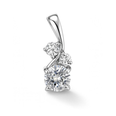 Pendentif Argent 925 Rhodié Oxyde de zirconium