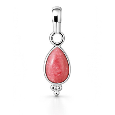 Pendentif Argent 925 Rhodonite Poire 7x5mm