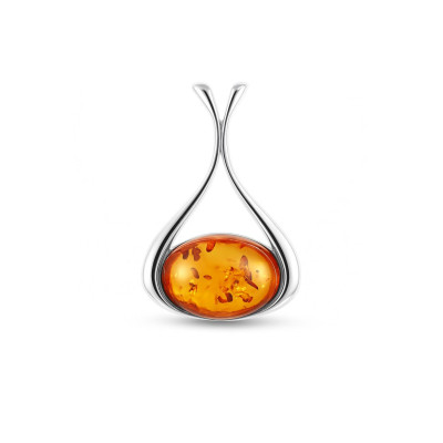 Pendentif Argent Ambre 