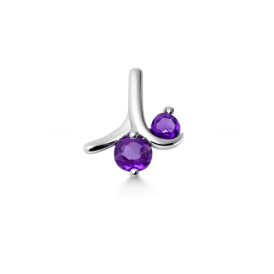 Pendentif Argent  Améthyste 4 et 5mm