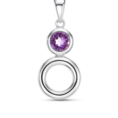 Pendentif Argent  Améthyste 6mm
