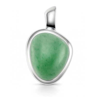 Pendentif Argent  Aventurine Moderne