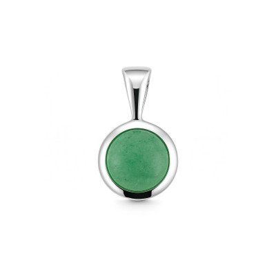 Pendentif Argent Aventurine Ronde 7mm
