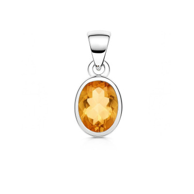 Pendentif Argent  Citrine 