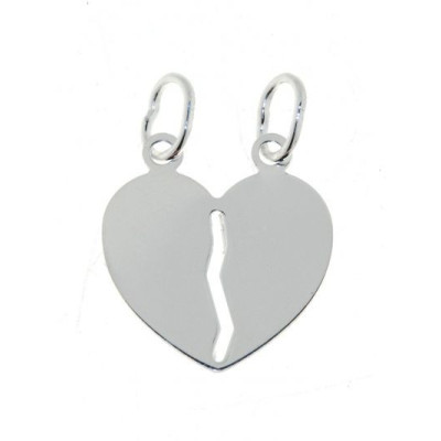 Pendentif Argent Coeur Sécable