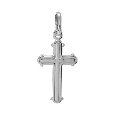 Pendentif argent croix 12x30mm