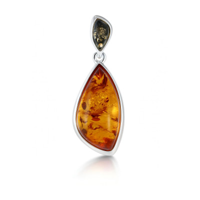 Pendentif Argent et Ambre