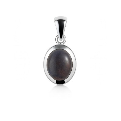 Pendentif Argent Labradorite Ovale 9x7mm