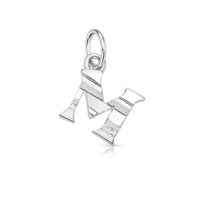 Pendentif Argent  Lettre M - Initiale M