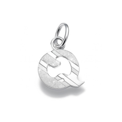 Pendentif Argent  Lettre Q - Initiale Q 