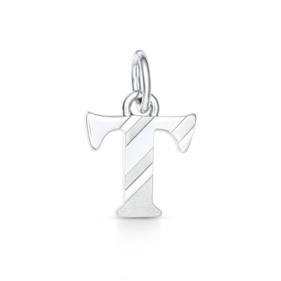 Pendentif Argent  Lettre T - Initiale T