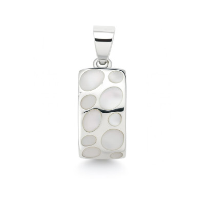 Pendentif Argent  Nacre Blanche