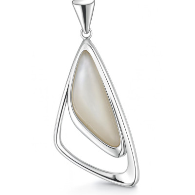 Pendentif Argent Nacre blanche 
