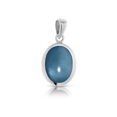 Pendentif Argent  Nacre Blaue