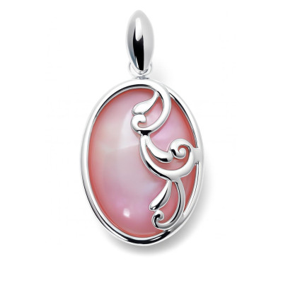 Pendentif Argent  Nacre rose