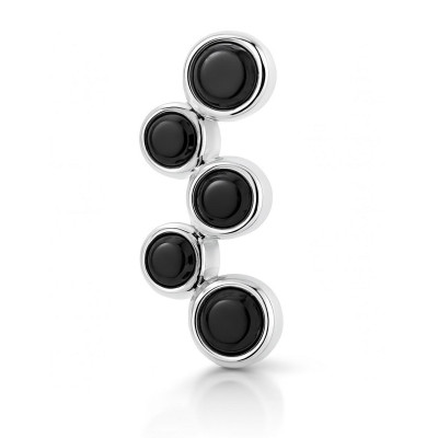 Pendentif Argent  Oxyde de zirconium noir