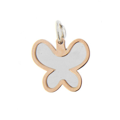 Pendentif Argent Papillon 2 tons