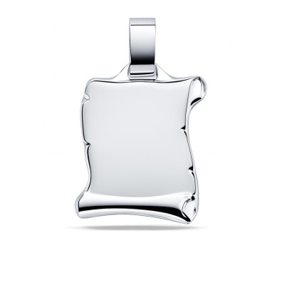 Pendentif Argent Parchemin à Graver