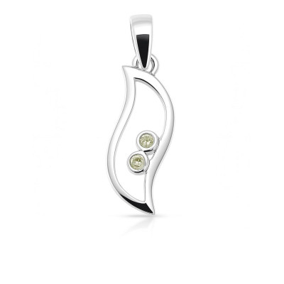 Pendentif Argent  Péridot 1.5mm