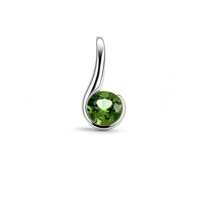 Pendentif Argent  Péridot 6.5mm