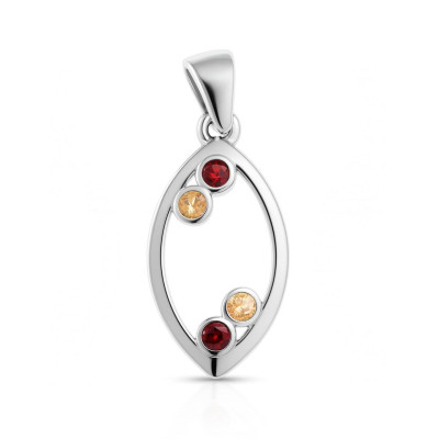 Pendentif Argent Pierres Fines