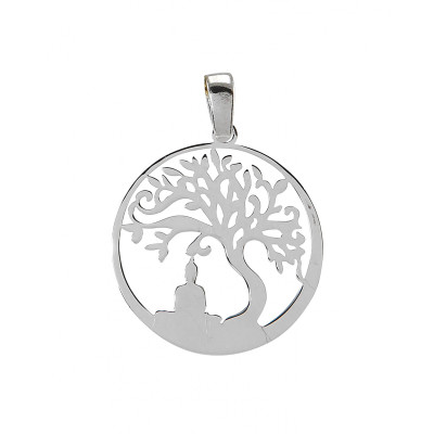 Pendentif argent rhodié arbre de vie 20mm