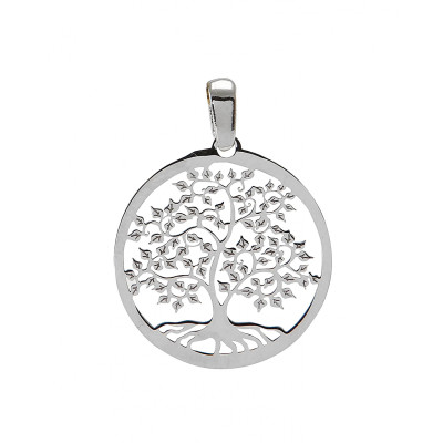 Pendentif argent rhodié arbre de vie 20mm