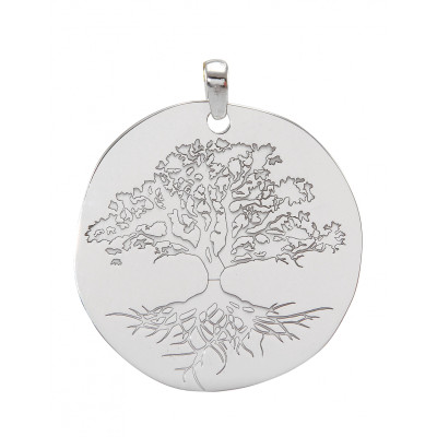 Pendentif argent rhodié arbre de vie 30mm