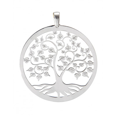 Pendentif argent rhodié arbre de vie 30mm