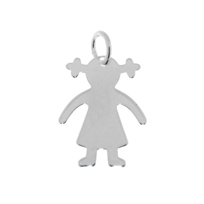 Pendentif Argent Silhouette Fille