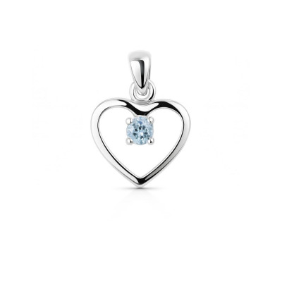 Pendentif Argent Topaze Bleue Traitée