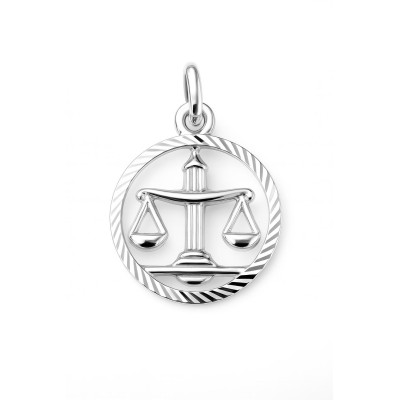 Pendentif Argent Zodiaque Balance Diam. 16mm