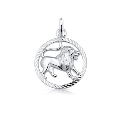 Pendentif Argent Zodiaque Lion Diam. 16mm