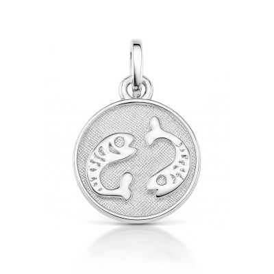 Pendentif Argent Zodiaque Poisson Diam. 12mm