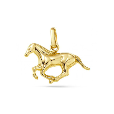 Pendentif Cheval au Galop en Or Jaune 750