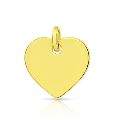 Pendentif Coeur à Graver en Or jaune 375