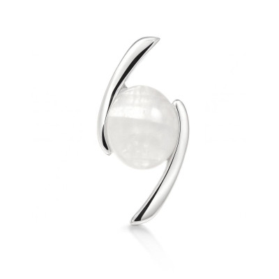 Pendentif Croisé Argent 925 et Labradorite Ovale 10x8mm