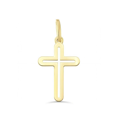Pendentif Croix ajourée en Or Jaune 750
