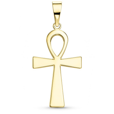 Pendentif Croix Egyptienne Or Jaune 750 (Croix d'ankh ou Croix de Vie)