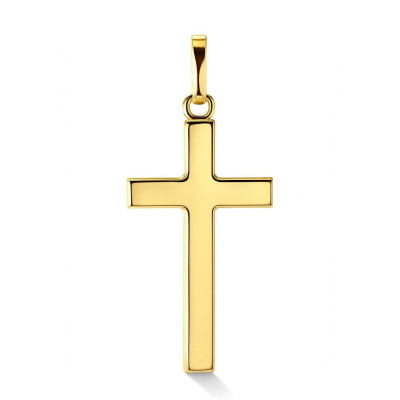Pendentif croix en or jaune 375